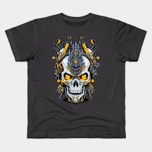 Mecha Skull S03 D81 Kids T-Shirt